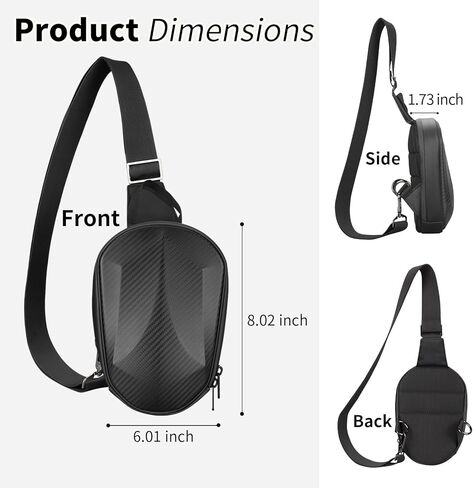 Mini Sling Bag Travel Running Phone Daypack Cross Body Shoulder Bags Carbon Fiber Small Crossbody Bag in Saudi Arabia