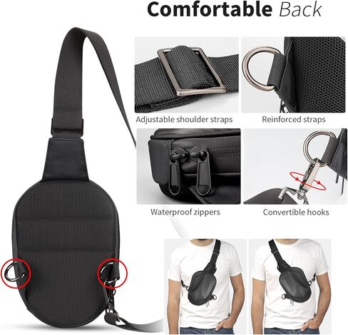 Mini Sling Bag Travel Running Phone Daypack Cross Body Shoulder Bags Carbon Fiber Small Crossbody Bag in Saudi Arabia