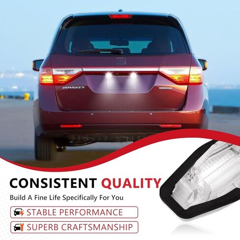 License Plate Light Cover Lampshade Fit for Fit For Honda Accord Civic Odyssey Pilot for Acura RL RDX TSX TL 2PCS in Kuwait