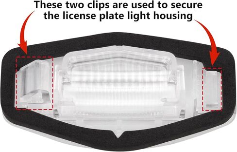 License Plate Light Cover Lampshade Fit for Fit For Honda Accord Civic Odyssey Pilot for Acura RL RDX TSX TL 2PCS in Kuwait