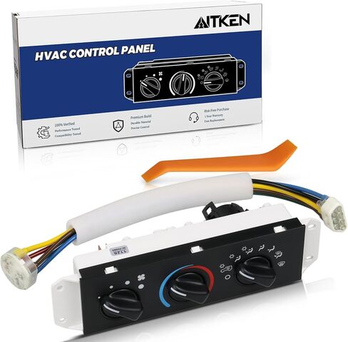 AITKEN استبدال لوحة التحكم في السخان A/C وحدة التحكم وحدة لوحة التبديل المتوافقة مع Jeep TJ Wrangler 1999-2004 استبدال # 2490507113، 55037473AB in Kuwait