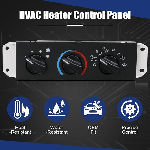 AITKEN استبدال لوحة التحكم في السخان A/C وحدة التحكم وحدة لوحة التبديل المتوافقة مع Jeep TJ Wrangler 1999-2004 استبدال # 2490507113، 55037473AB in Kuwait