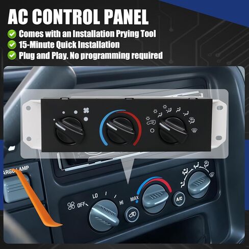 AITKEN استبدال لوحة التحكم في السخان A/C وحدة التحكم وحدة لوحة التبديل المتوافقة مع Jeep TJ Wrangler 1999-2004 استبدال # 2490507113، 55037473AB in Kuwait