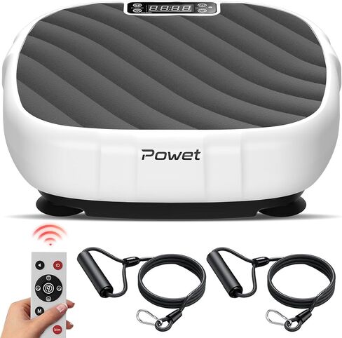 Vibration Plate Exercise Machine, 99 Speed Levels Mini Whole Body Workout Waver Vibration Plate for Lymphatic Drainage with 5 Setting Modes for Shaping, Weight Loss, Toning - Black in Saudi Arabia