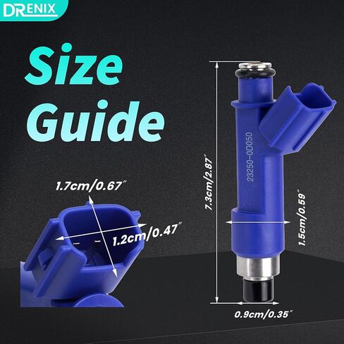 Fuel Injectors 4PCS Fit for-/TOYOTA Corolla 1.8L 2005-2008, /Yaris 1.5L 2006-2018, For-/Pontiac Vibe 1.8L 2005-2008 23250-0D050 23209-0D050 in Kuwait