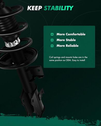 SCITOO Front Pair Strut & Spring Complete Assembly Compatible with 2006-2013 for Suzuki Grand Vitara Complete Struts 172424 172423 in Saudi Arabia