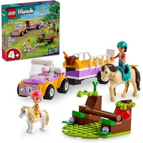 LEGO Friends Horse and Pony Trailer Playset, Building Toy for Kids, Creative Play Gift with Liann and Zoya Characters and 2 Animal Figures, Toy for 4 Year Olds and Up, 42634