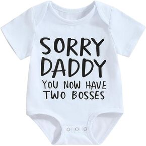 WZTYYDS Infant Baby Girls Short Sleeve Letter Print Romper 6 12 18 24 Months Clothes Summer Casual Jumpsuit