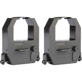 Bigger Compatible Ribbons Replacement for Amano CE-315151 ribbons, Compatible with all TCX and PIX series also BX-6000 Series, Individually Sealed, 2 Black