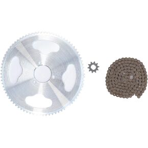 Racing Sprocket Kit, Drive Chain and Sprocket Kit 80T 25H 34mm Sprocket 10T H Hole Chain Sprocket 146 Links Chain Drive Sprocket Chain Combo Chain Conversion Kit for Go Kart Mini Bike