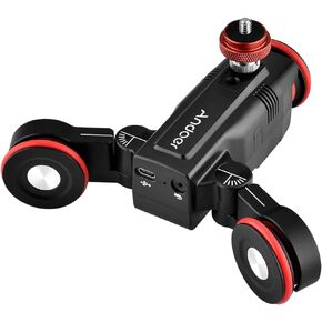 Camera Video Auto Dolly 3-Wheels Motorized Slider Dolly Car Mobile for DSLR ILDC Camera Camcorder Sports Camera Mobile Phone