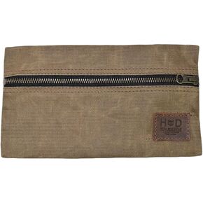 Hide & Drink, All Purpose Utility & Charger Case for MacBook, iPad & Laptop Handmade from Waxed Canvas (Fatigue)
