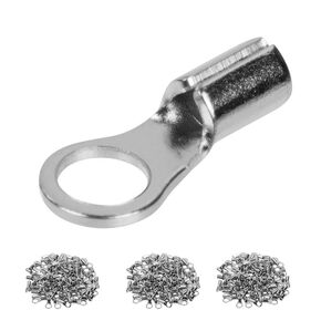 High-Temperature Ring Terminals – 22-16 AWG Wire Size; 10" Stud Size- Nickel Plated Steel Wire Terminals for Electric Heater to Commercial Oven - Pack of 100 Pcs, OL-82481