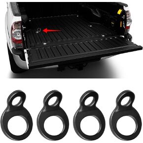 10Pcs Tie Down Strap Rings Tie-Down Anchors Hooks, Multi-Purpose Stainless Steel Lashing Rings with Black Powder Coating Universal for Tiedown Attachment Points for Truck, Trailer, Camper