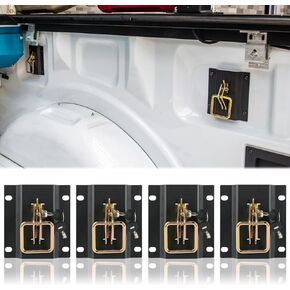 Truck Bed Tie Down Anchor for 2015-2023 Ford F150,F250,F350,Raptor, E-Track Tie-Down System Box Link Bracket Plates(4 Pack)