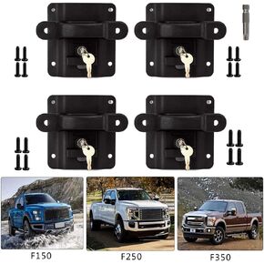 مثبتات ربط للسرير لسيارة Ford F150 F250 F350 2015-2021 مرابط ربط سرير الشاحنة مع لوحات، استبدال FL3Z99000A64B FL3Z-9928408-AB in Kuwait