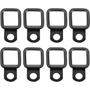 Tie-Down D-Rings 8pcs/Set Black Compatible for Jeep Wrangler Trunk & Cargo Net Cover