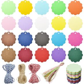 200 قطعة من بطاقات الهدايا المعلقة مع خيوط شريط الأورجانزا، علامات تغليف هدية لأجواء الموسم لعيد الميلاد، وعيد الشكر، وحفلات استقبال المولود الجديد، والعطلات، وحفلات الزفاف، 10 ألوان (مستطيلة) in Kuwait