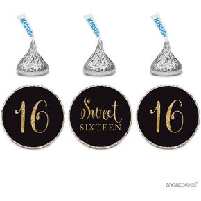 Andaz Press Gold Glitter Print Chocolate Drop Labels Stickers, Thanks for Coming! Polka Dots, Blush Pink, 216-Pack, Not Real Glitter, for Kisses Party Favors