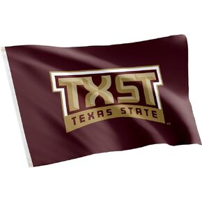 Desert Cactus Texas State University Flag Bobcats TXSTATE Flags Banners 100% Polyester Indoor Outdoor 3x5 (Style 1)