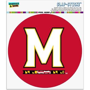 University of Maryland Primary Logo Automotive Car Window Locker Circle Bumper Sticker