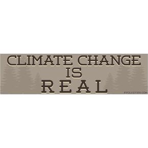 Climate Change is Real Bumper Sticker - [11" x 3"]