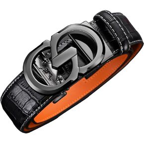 Ratchet Belt Click Slide Leather Belt 1.38 Inch