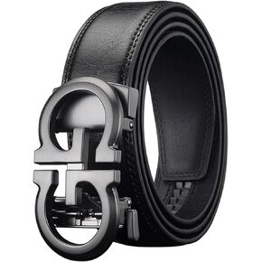 Ratchet Belt Click Slide Leather Belt 1.38 Inch