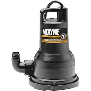 WAYNE VIP30-1/3 HP Reinforced Thermoplastic Submersible Multi-Use Pump - Up to 2,500 Gallons Per Hour - Heavy Duty Multi-Use Pump