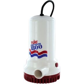 Rule A53 Series 1800 GPH Submersible Sump / Utility Pump, Corded, 110 Volt AC
