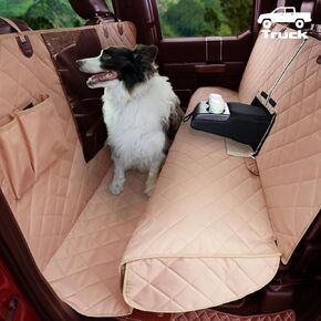 Lassie 4 in 1 Full Coverage Car Floor Dog Hammock,100% Waterproof Dog Car Seat Covers for Back Seat with Mesh Window,Universal Size Backseat Bench Protector for Cars, SUVs and Trucks