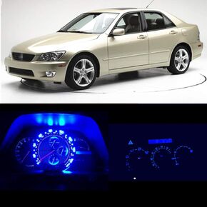 WLJH Extremely Bright White Dash Instrument Cluster Panel Gauge Bulbs + Climate Control Lights + Clock Light Led Kits For Lexus Is300 2001-2005, Pack of 12