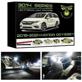 15 Piece White LED Interior Lights for 2018-2024 Honda Odyssey Super Bright 6000K 3014 Series SMD Package Kit and Install Tool