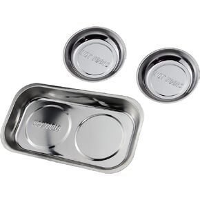 VCT 3pc Magnetic Tray Holder Stainless Steel for Socket Screw Nuts Bolts Metal Parts