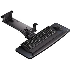 صينية لوحة مفاتيح وماوس قابلة للتعديل من X-Win أسفل المكتب، حامل لوحة مفاتيح كبير مقاس 28 × 10 بوصة مع لوحة ماوس مريحة منزلق للوحة المفاتيح لمكتب الألعاب المنزلي in Kuwait