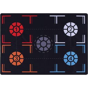 PATIKIL Basketball Training Mat Rubber Basketball Footstep Pad Non-Slip Training System with Point Reminder Training Pace Ball Control Player Foot Grip Mat