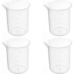 Othmro Measuring Cups 50ml PP Plastic Graduated Beaker Transparent for Lab Kitchen Liquids 8pcs