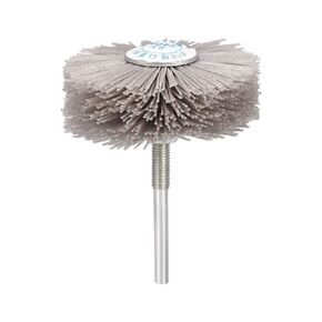 uxcell Abrasive Nylon Wheel Brush 240 Grits with 1/4 Inch Shank for Polish Grinder
