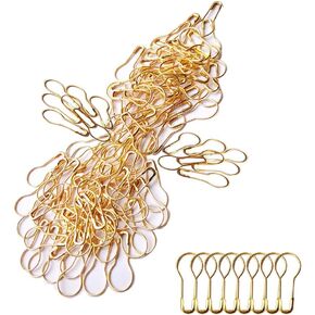 200pcs 0.9 Inch(23mm) Small Metal Gourd Safety Pins Bulb Pin for Knitting Stitch Markers, Sewing Clothing DIY Craft Making (Gold)