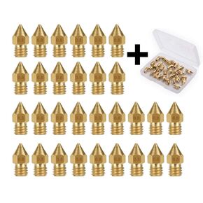 30PCS 0.6mm 3D Printer Extruder Nozzles for Anet A8 Makerbot MK8 Creality CR-10 S4 S5 Ender 3 3Pro 5
