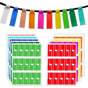 300 Cable Labels, 10 Colors Waterproof Cable Tags Wire Labels Cable Management, Self Adhesive Tear Resistant Wire Labels for Laser Printer and Handwriting