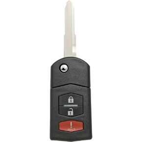 Keyless2Go Replacement for New Keyless Entry 3 Button Remote Flip Key Fob for Mazda 5 2 CX-7 CX-9 BGBX1T478SKE125-01