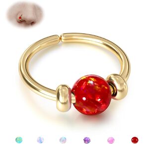 UBGICIG حلقات أنف رفيعة من الأوبال - 24 جرام/20 جرام 316L مجوهرات ثقب الأنف من الفولاذ الجراحي وردي/أزرق/أبيض/أحمر/أرجواني 7 مم فضي/ذهبي in Kuwait