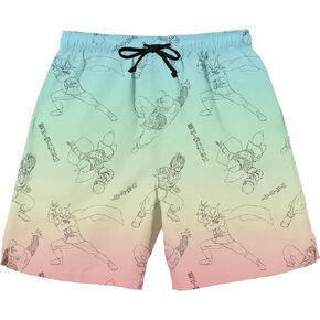 Dragon Ball Super Super Heroes Character Line Art Men's Ombre Board Swim Shorts