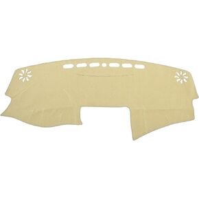X AUTOHAUX Car Dashboard Cover Beige Polyester Non-Slip Mat Protector Carpet Sun Proof for Toyota Camry 2007-2011