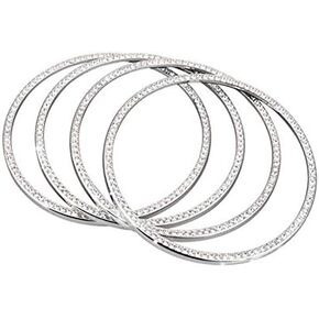 Compatible with Mercedes Benz Bling Accessories 2015-2021 W205 C300 W213 E350 GLC CLS Speaker Horn Rings Car Bling Interior Accessories for Women