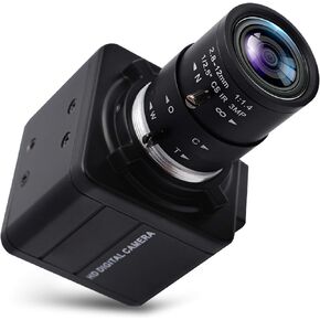 4K UHD USB Camera with Zoom,5-50mm 10X Optical Zoom Lens USB Webcam High Definition Web Camera 3840x2160@30fps Adjustable Focal Length Camera for Tripod Mount with Sony IMX317 Sensor