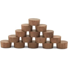 Wood Plugs for Furniture, 1/2 inch Walnut Wood Flat-Head Plug, Wood Plugs for Screw Holes - Pack of 25 by Woodpeckers