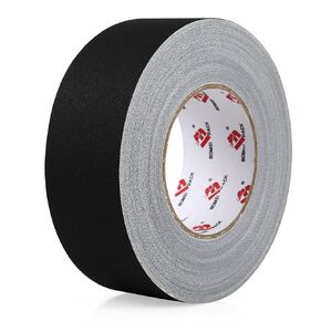 BOMEI PACK Black Gaffers Tape,Matte Gaffer Stage Tape,Non Reflective,No Residue,Waterproof,Heavy Duty Gaff Cloth Duct Tape for Photography, Filming Backdrop (3 Inch)