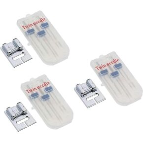 3 Set Twin Brother Stretch Machine Needle Double Twin Needles Pins Sewing Machine Double Needle for Brother Singer Sewing Machine Needles Domestic Sewing Machine Sewing Machine Needle